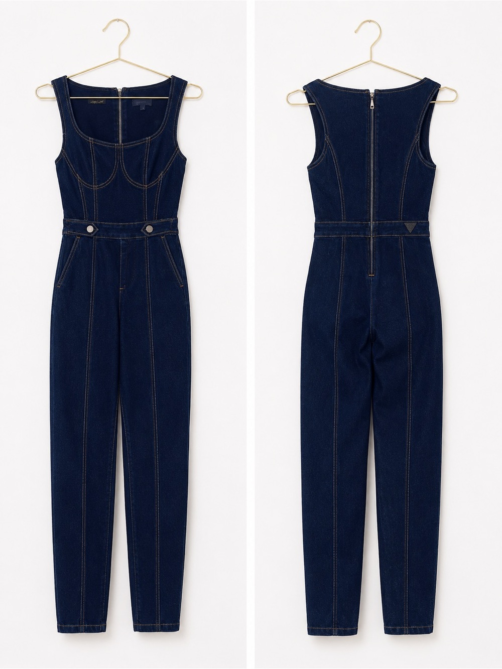 Women’s Dark Blue Denim Jumpsuit Jeans